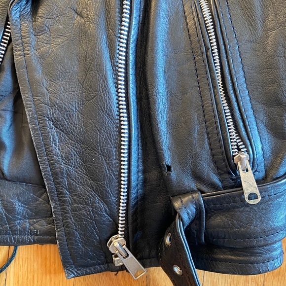 UNIK Black leather biker jacket - Picture 6 of 6